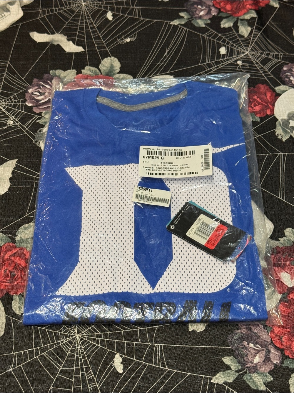 NWT 2014 NIKE DRI-FIT DUKE UNIVERSITY BLUE DEVILS FOOTBALL LEGEND SHIRT MENS M L